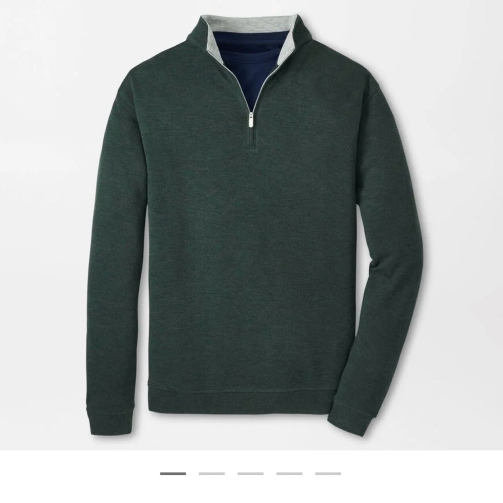 Hunter Green Quarter-Zip Pullover - Picture 2 of 6